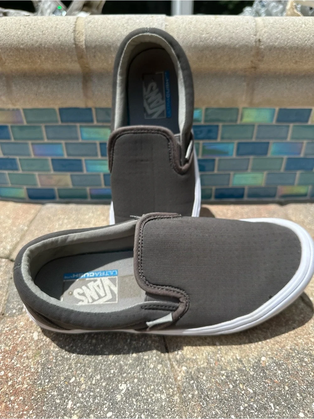 Vans Classic Slip-On Deck Shoe (Charcoal Gray)